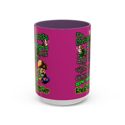 christmas spirits of boston - Accent Mug (pink)