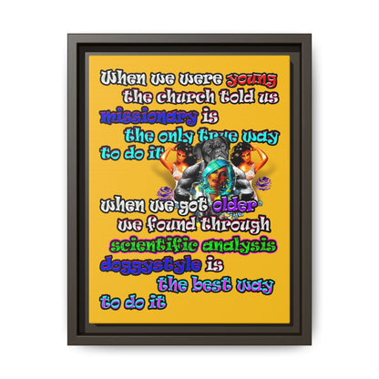 doggystyle - framed canvas art (yellow)