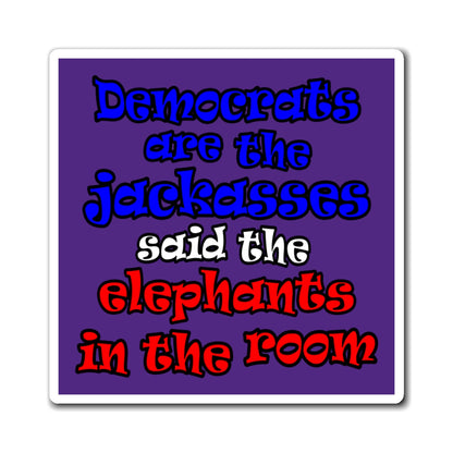 donkeys and elephants - Magnets - (purple)
