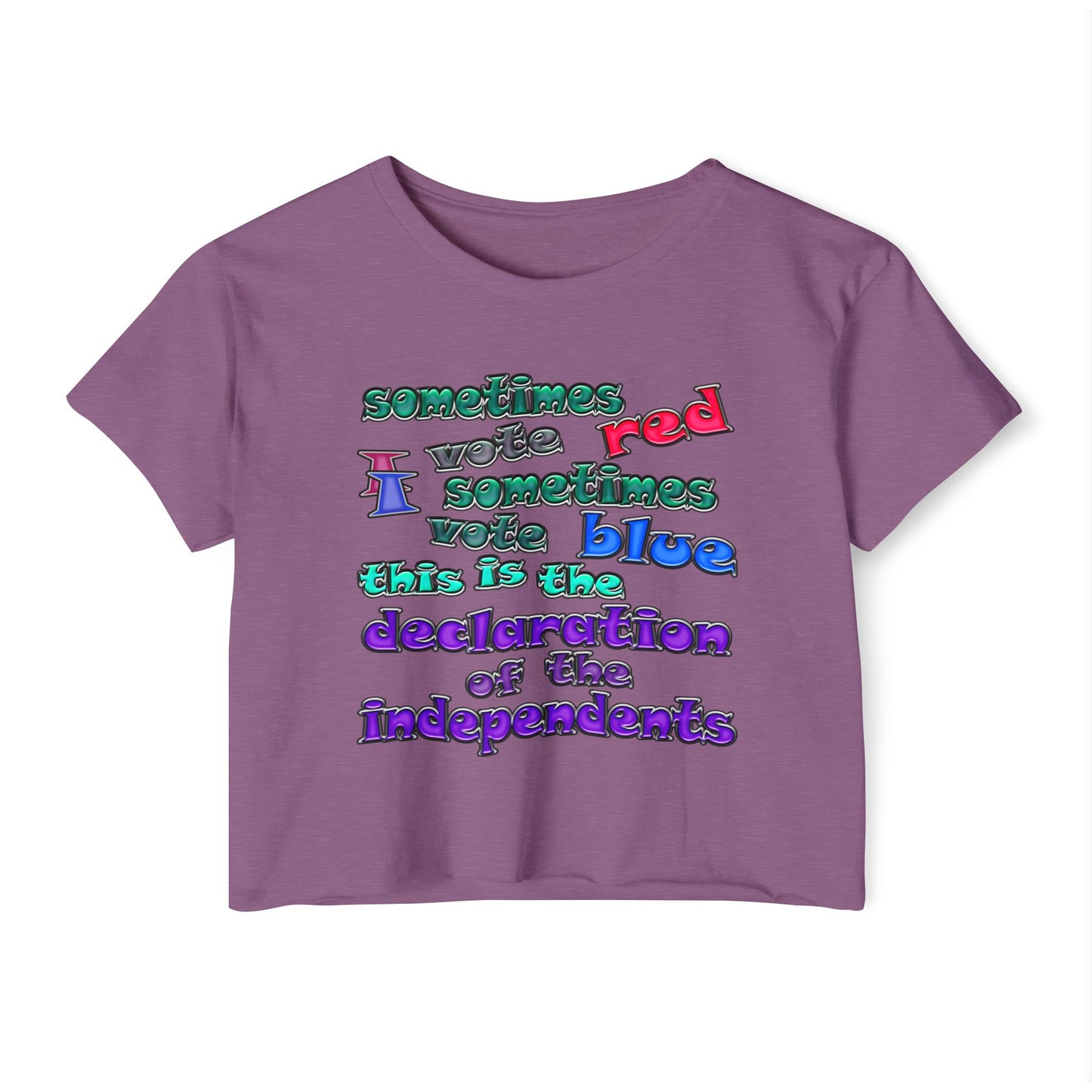 declaration of the independents - Women's Festival Crop Top