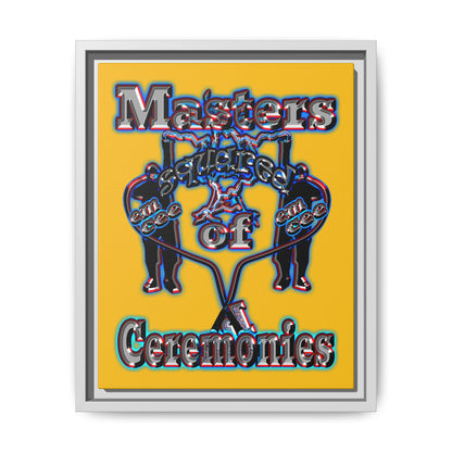 em cee squared - framed canvas art (yellow)