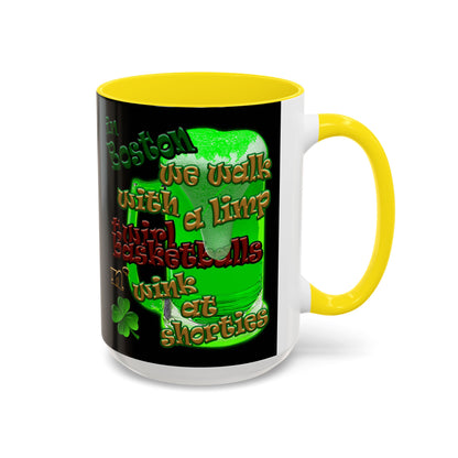 celtics logo - Accent Mug (black)