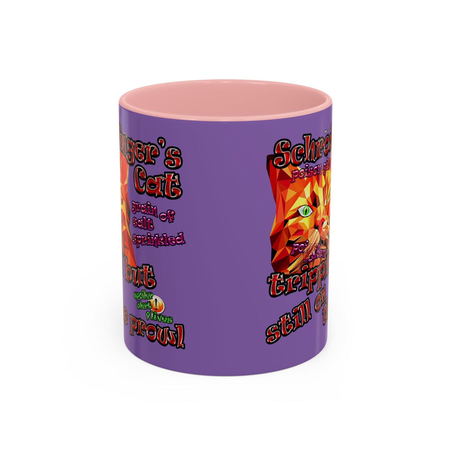 schrodinger's cat - Accent Mug (light purple)