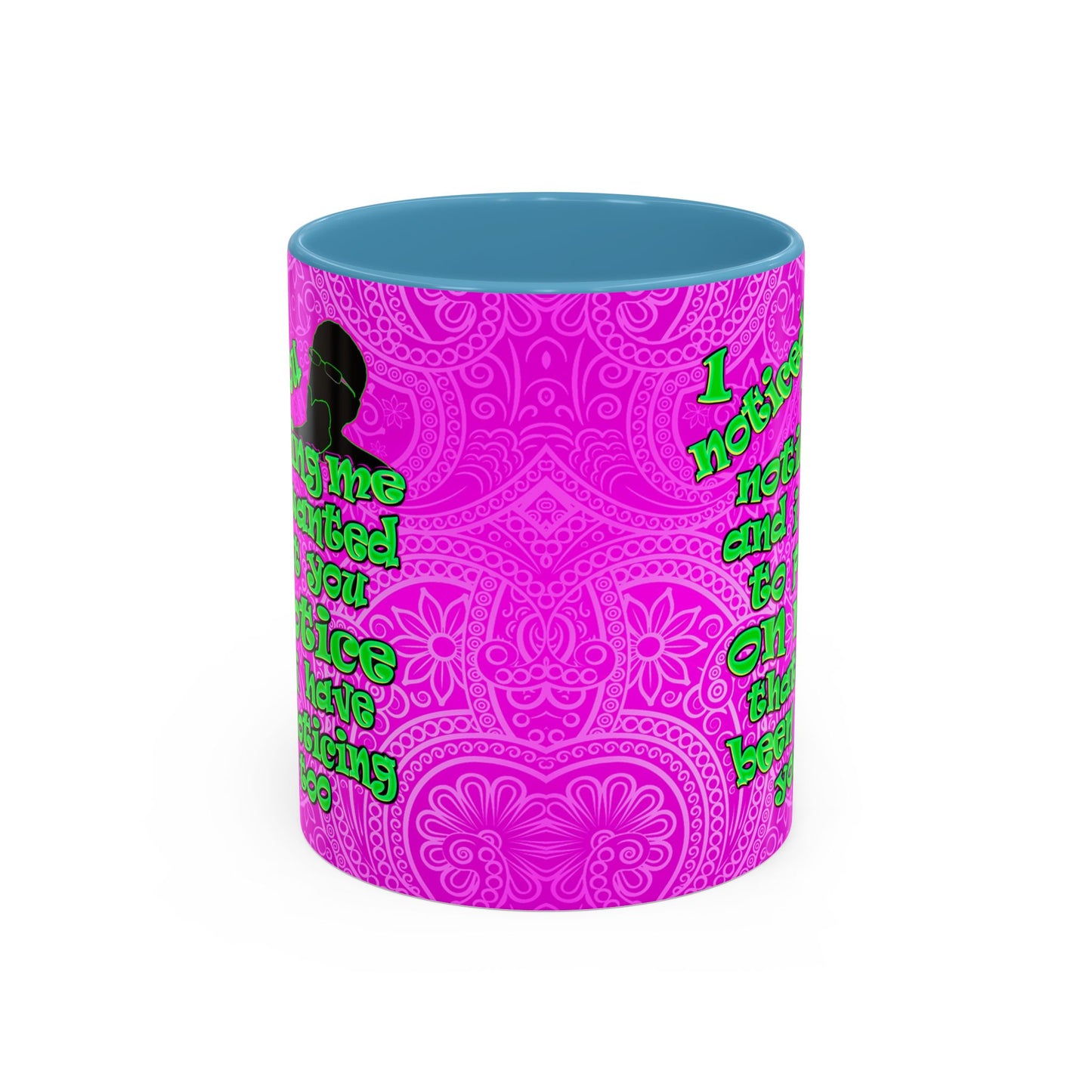 noticed you noticing - Accent Mug (pink swirl)