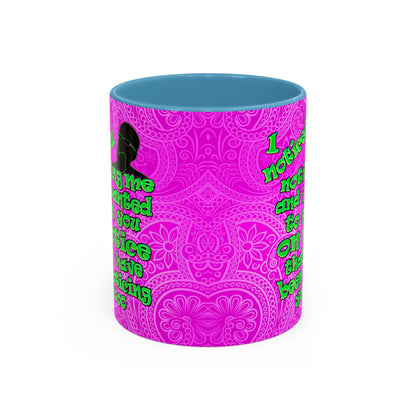 noticed you noticing - Accent Mug (pink swirl)