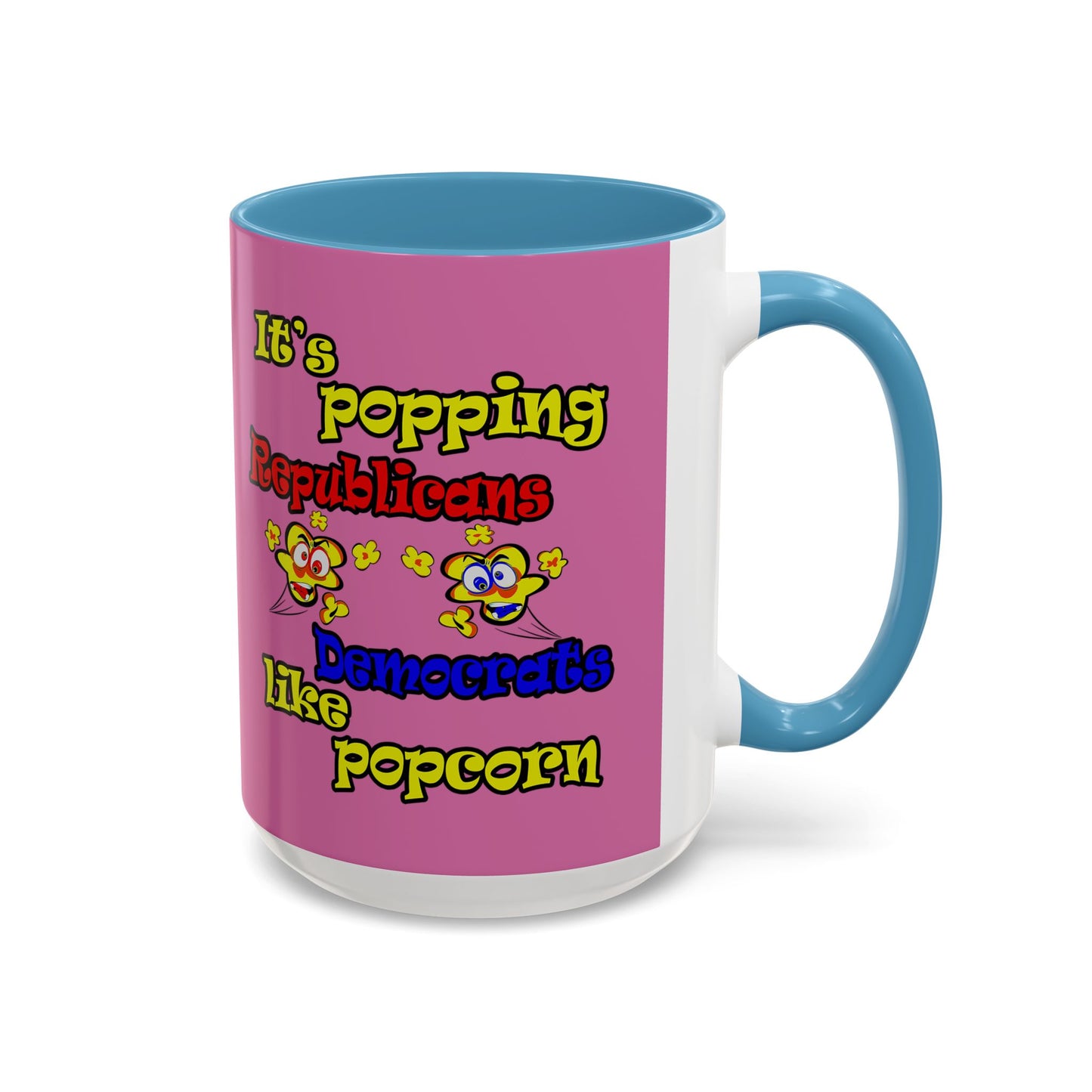 popping like popcorn - Accent Mug (light pink)