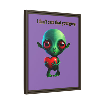I don't care that your grey - framed canvas art (light purple)