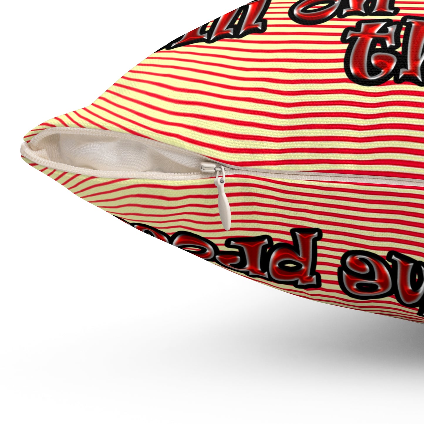 schrodinger's cat - Spun Polyester Square Pillow - (yellow-orange wave)