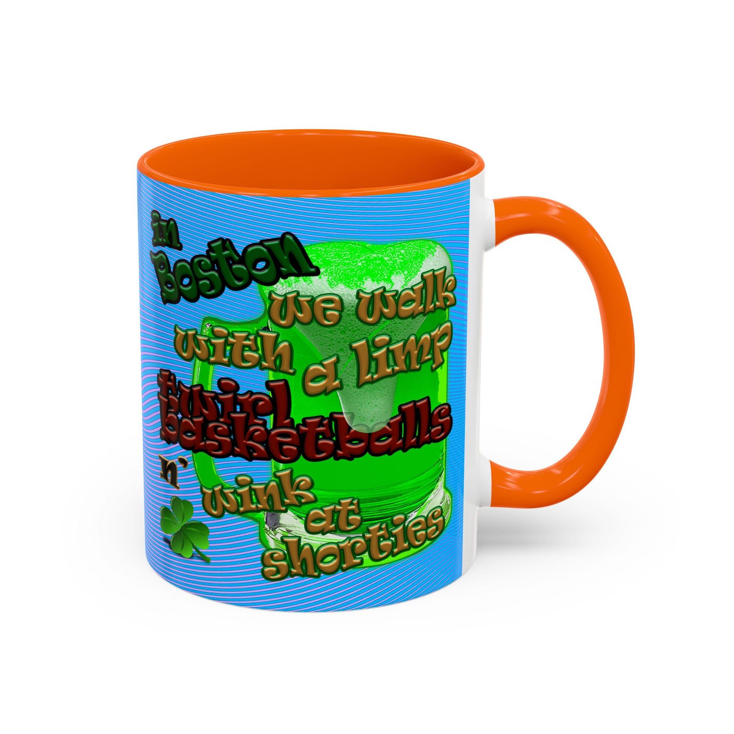 celtics logo - Accent Mug (light blue-purple wave)
