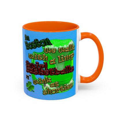 celtics logo - Accent Mug (light blue-purple wave)