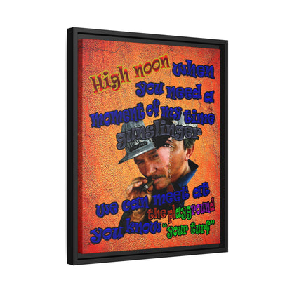 high noon - framed canvas art (burnt orange)