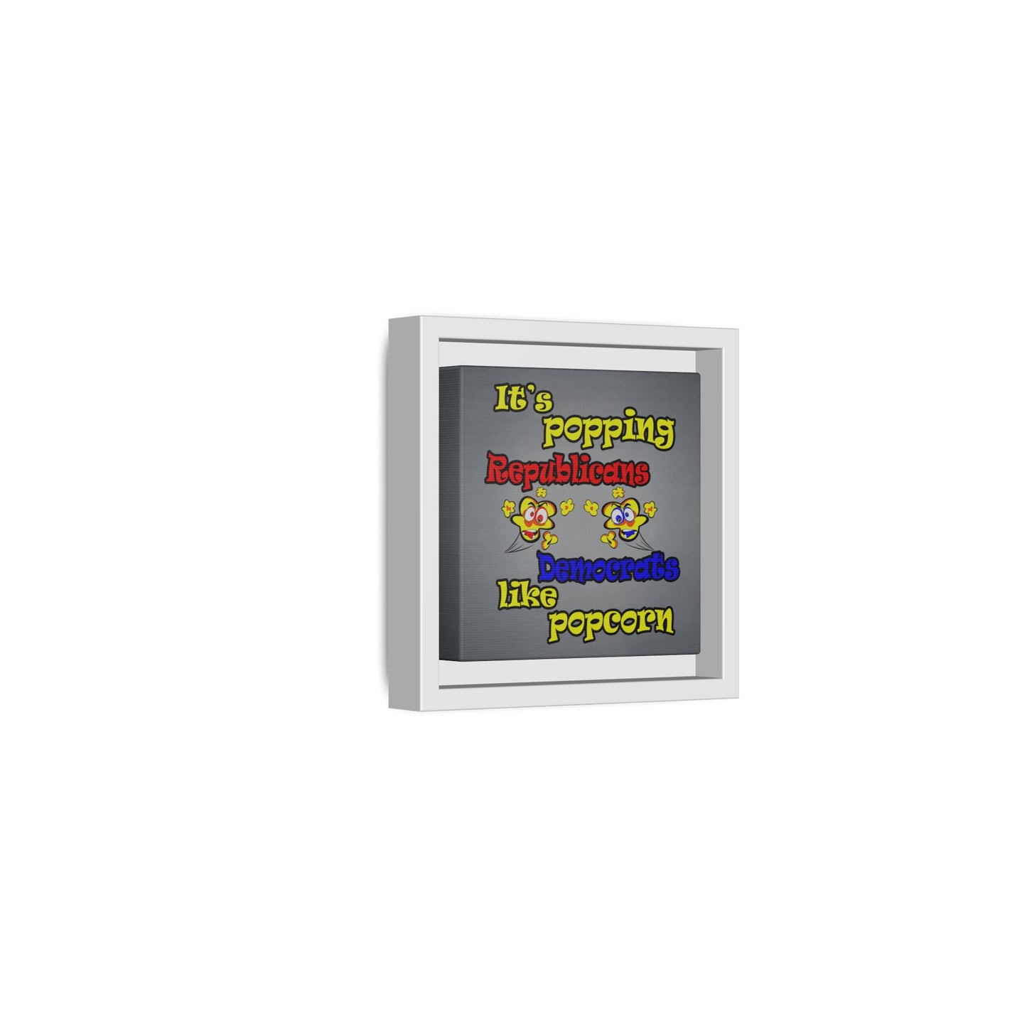 popping like popcorn - framed canvas art (grey-light grey)