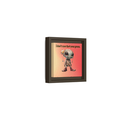 I don't care that your green - framed canvas art (yellow-orange wave)