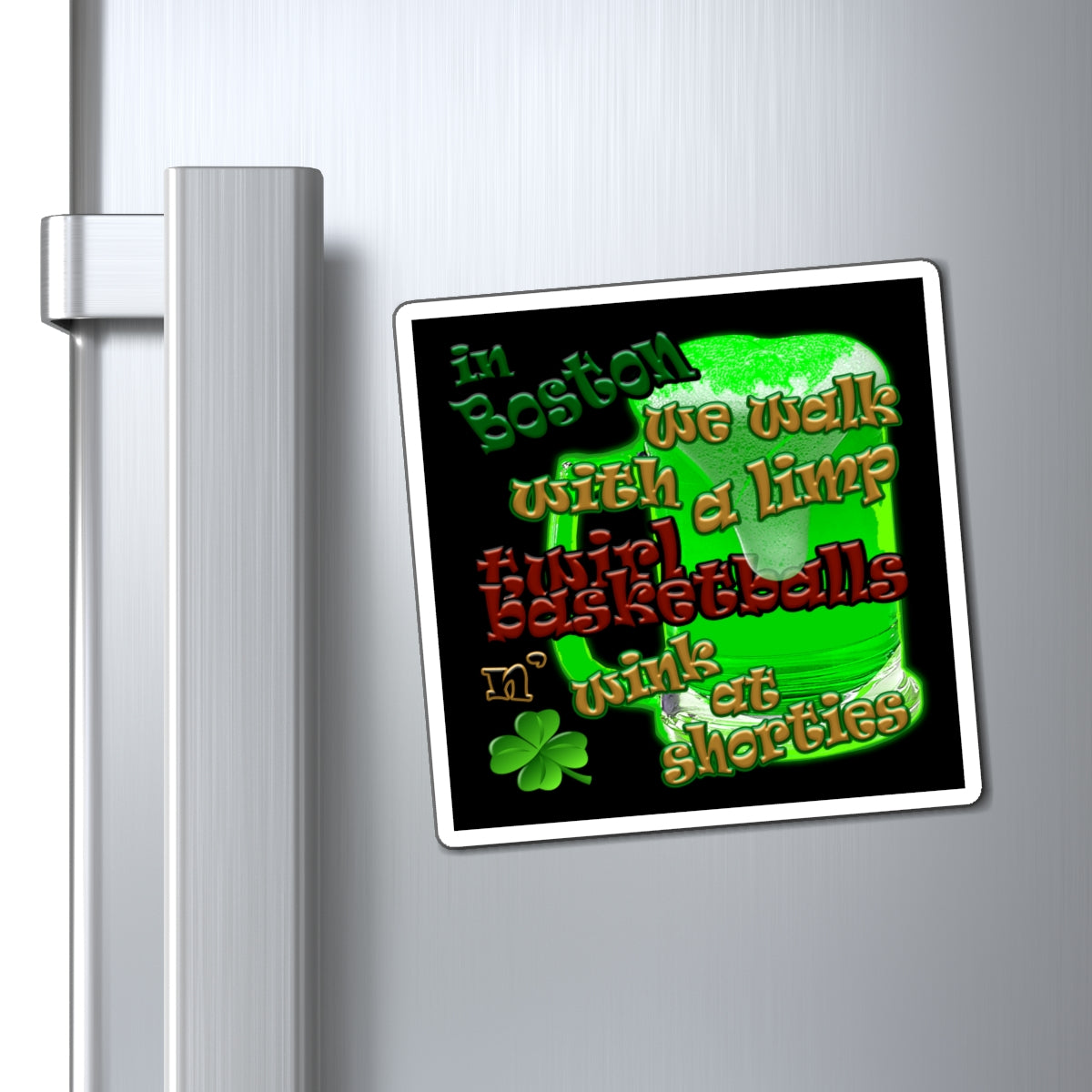 celtics logo - Magnets - (black)