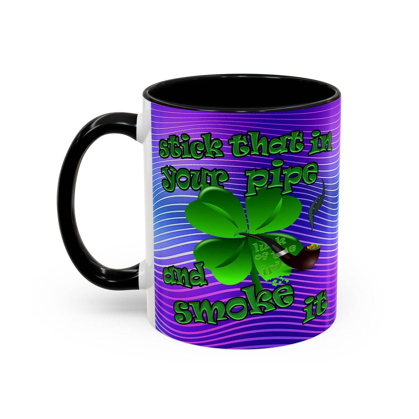 celtics logo - Accent Mug (purple wave)