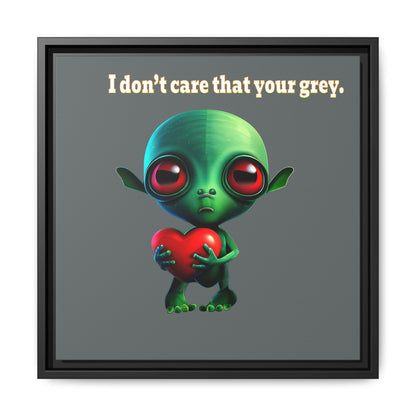 I don't care that your grey - framed canvas art (dark grey)