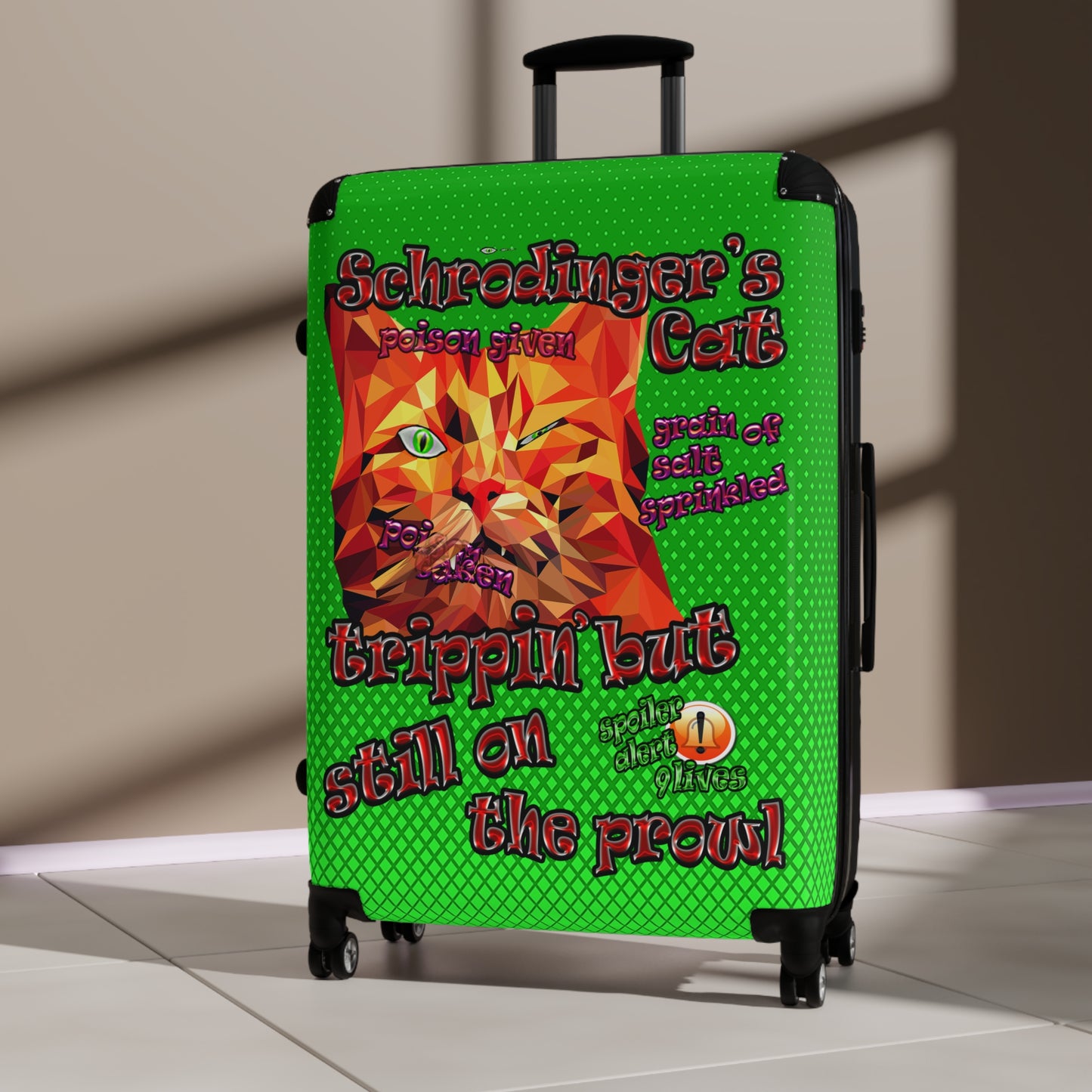 schrodinger's cat - Suitcase (logo green)