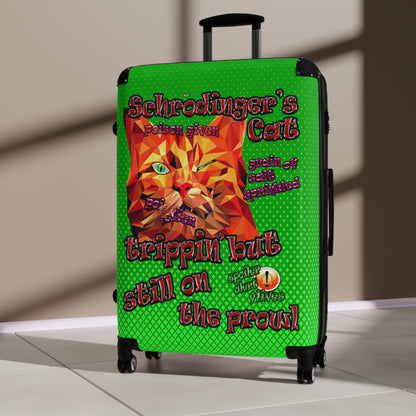 schrodinger's cat - Suitcase (logo green)