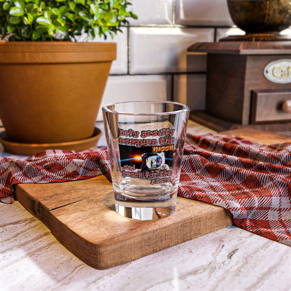 defy conquer reach - Shot Glass