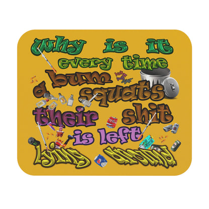 the bum's shit - Mouse Pad (Rectangle) (yellow)