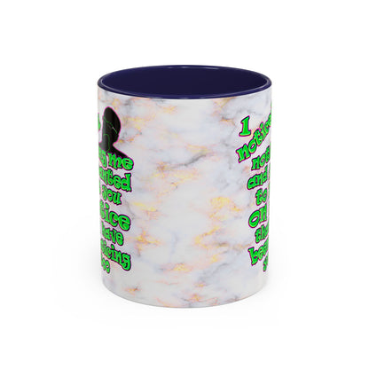 noticed you noticing - Accent Mug (white marble)