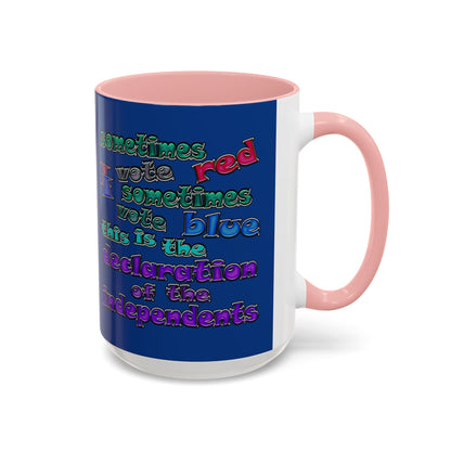 declaration of the independents - Accent Mug (dark blue)