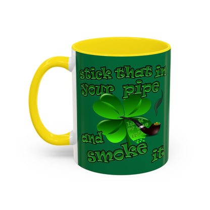 celtics logo - Accent Mug (dark green)