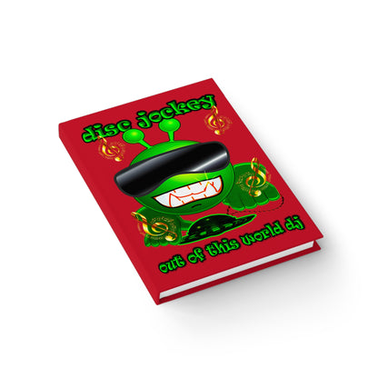 disc jockey - journal-blank (dark red)