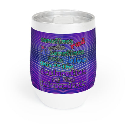 declaration of the independents - Chill Wine Tumbler (purple wave)