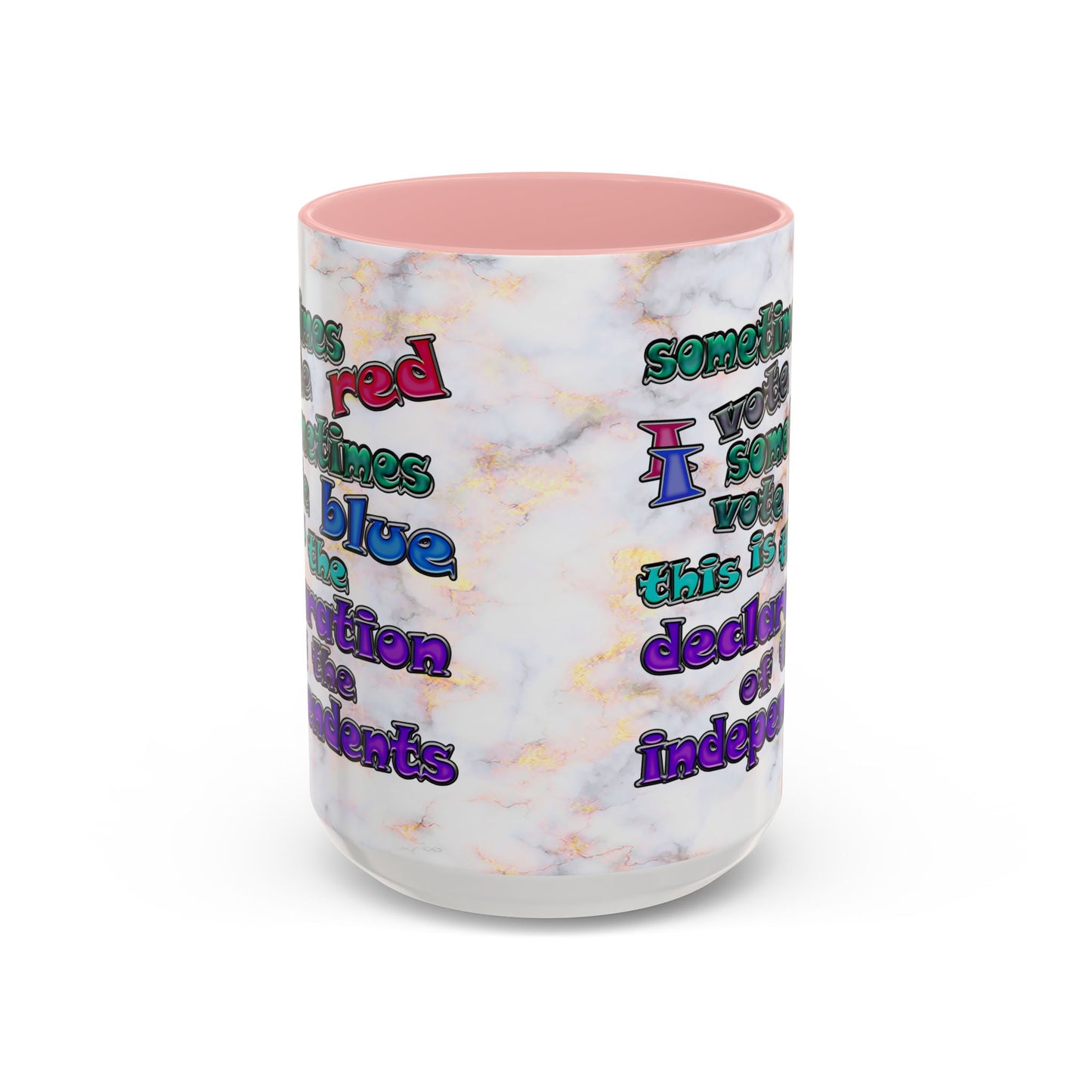 declaration of the independents - Accent Mug (white marble)