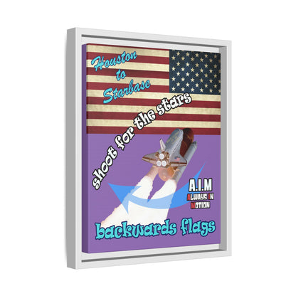 shoot for the stars - framed canvas art (light purple)