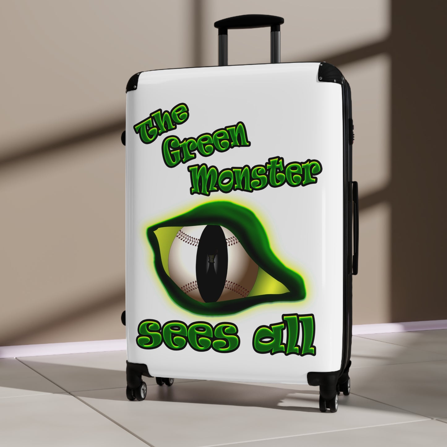green monster - Suitcase (white)