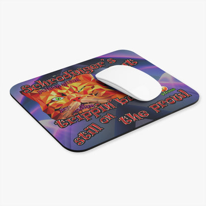 schrodinger's cat - Mouse Pad (Rectangle) (grey-pink wave)