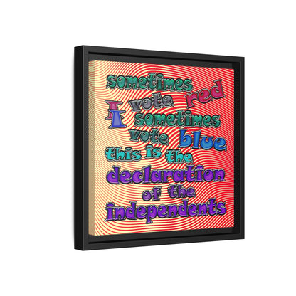 declaration of the independents - framed canvas art (yellow-orange wave)