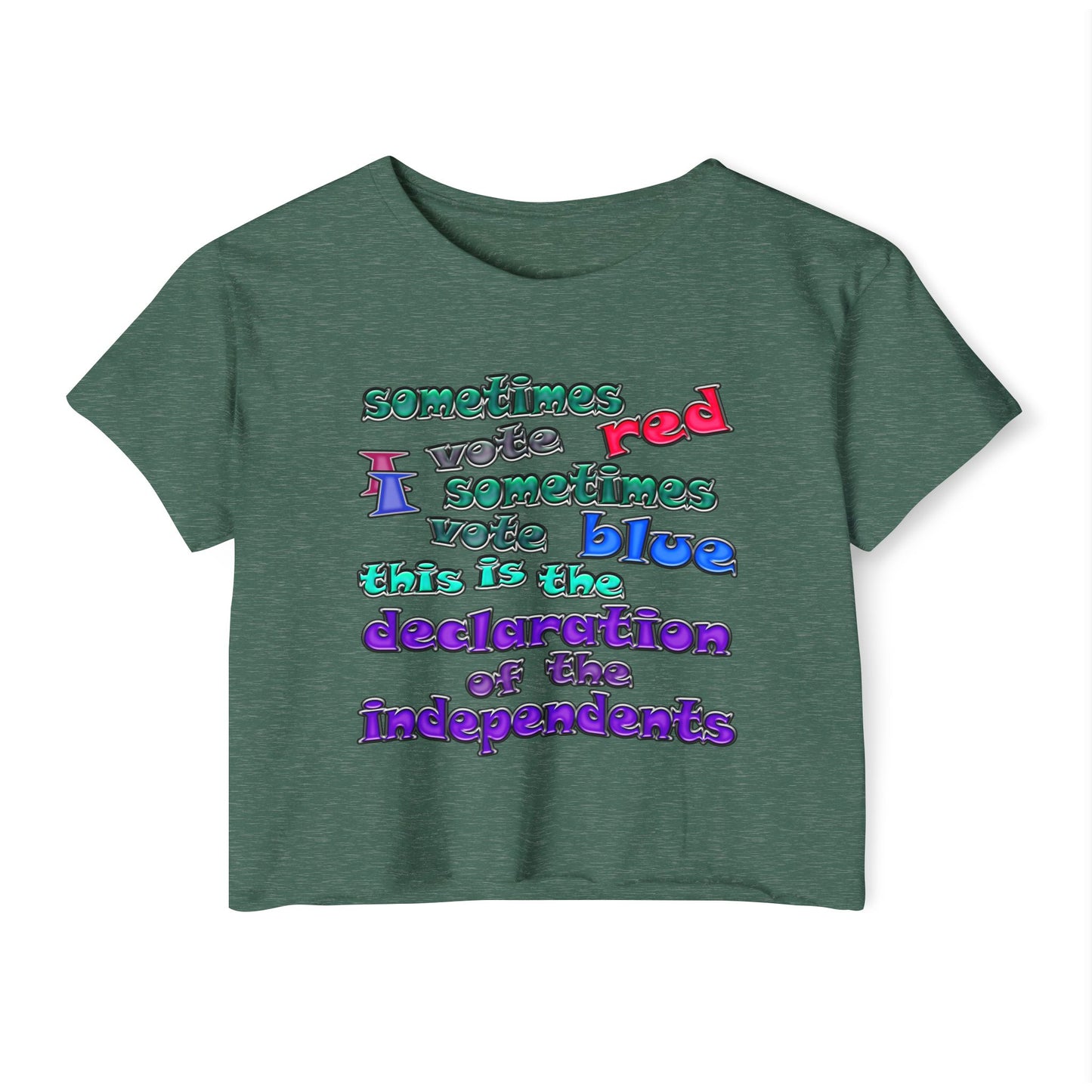 declaration of the independents - Women's Festival Crop Top