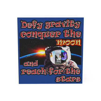 defy conquer reach - note cube (dark blue)