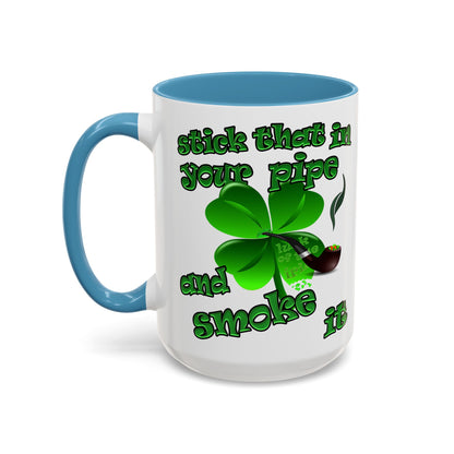 celtics logo - Accent Mug (white)