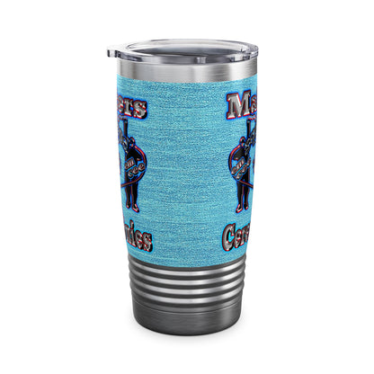 em cee squared - Ringneck Tumbler, 20oz (faded blue)