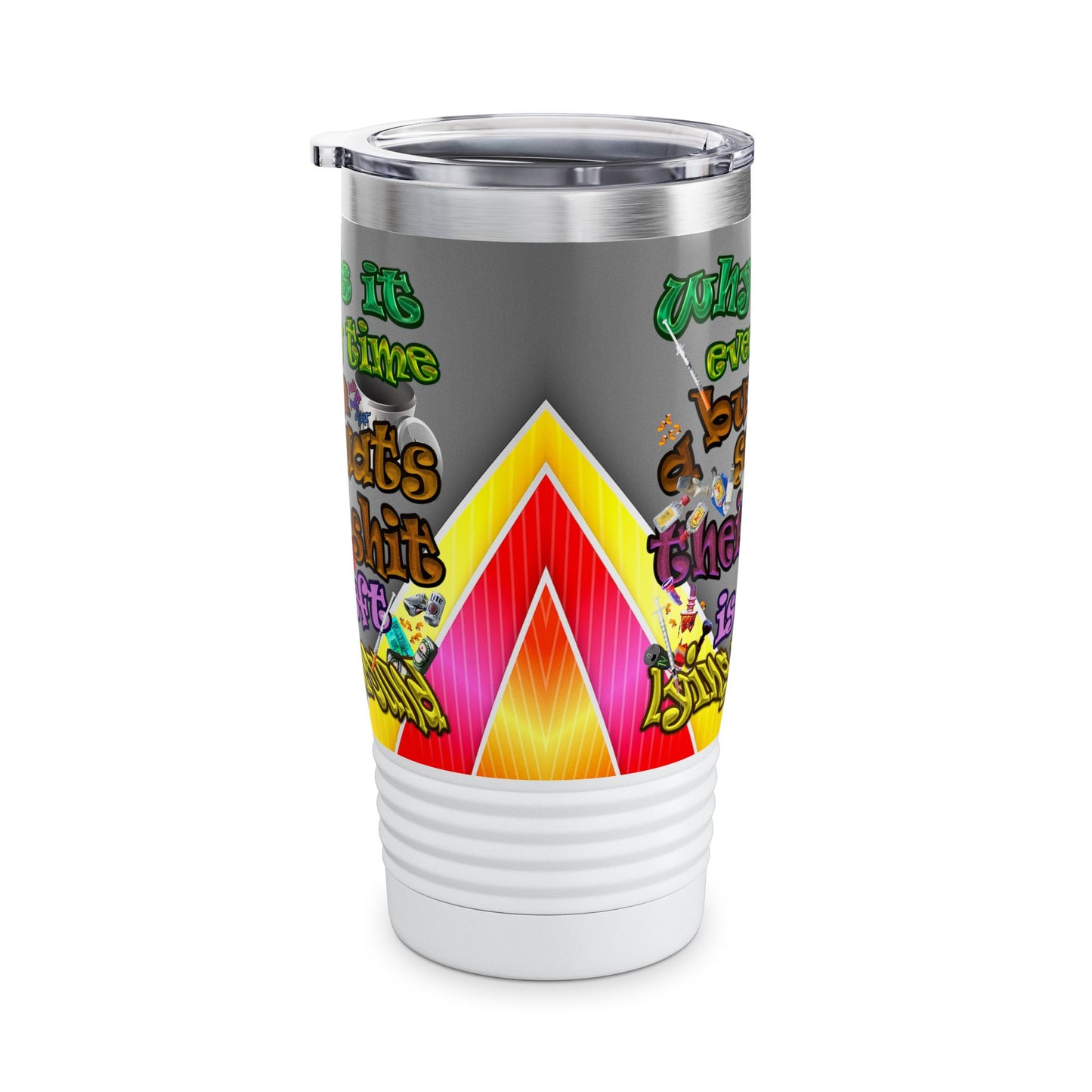 the bum's shit - Ringneck Tumbler, 20oz (rainbow split)