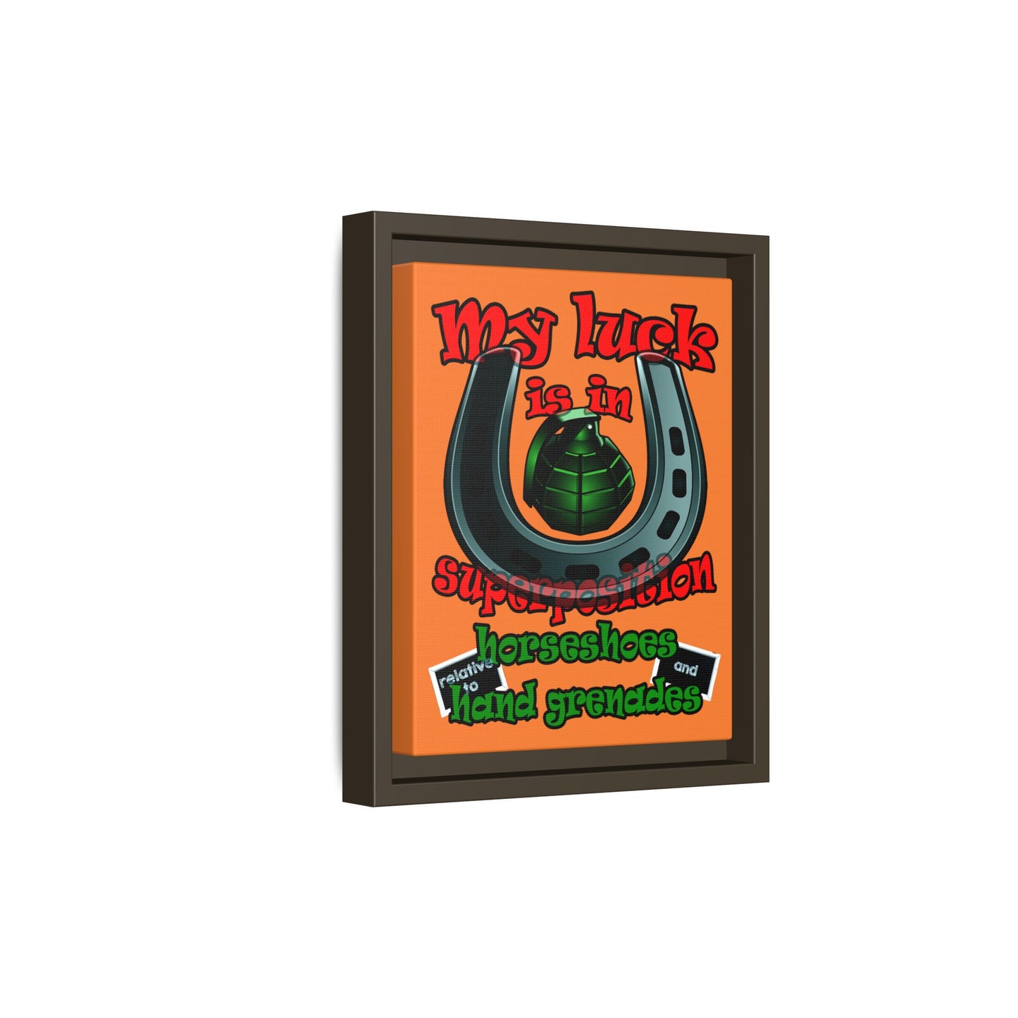 my luck - framed canvas art (crusta)