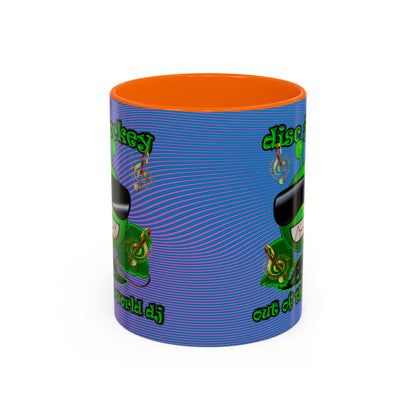 disc jockey - Accent Mug (light blue-purple wave)