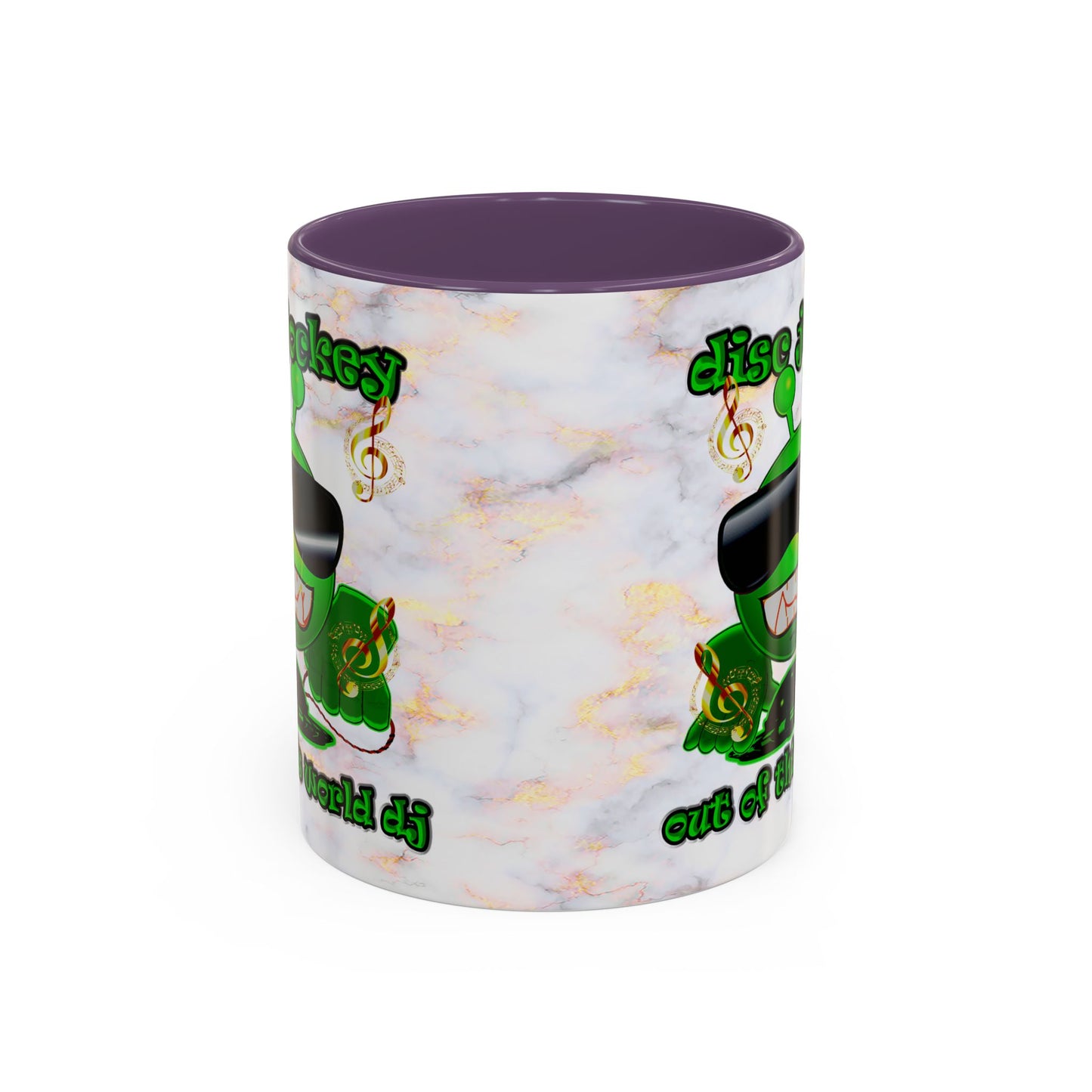 disc jockey - Accent Mug (white marble)