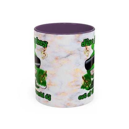 disc jockey - Accent Mug (white marble)