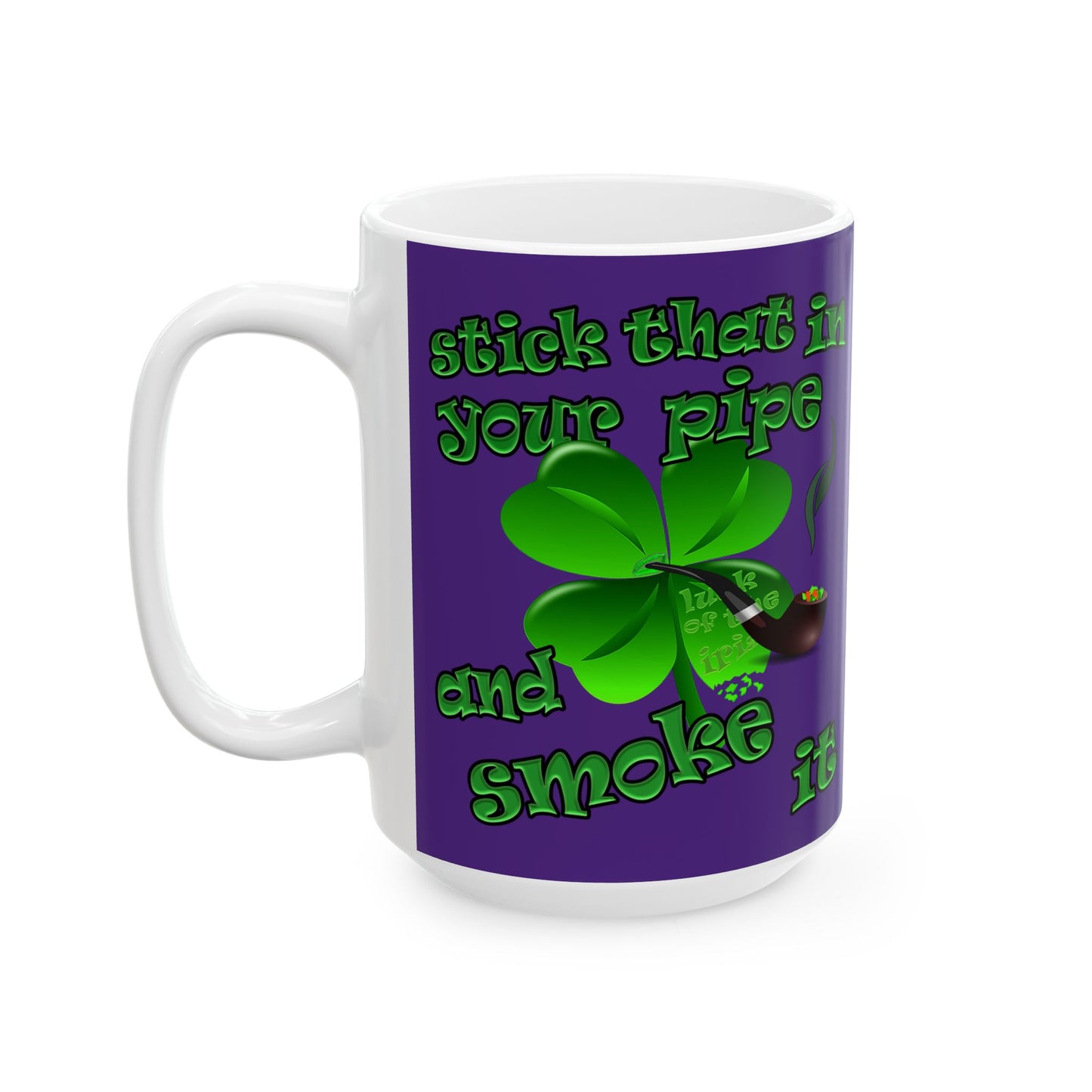 celtics logo - White Mug (purple)