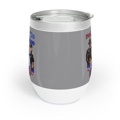 rw&b lives matter - Chill Wine Tumbler (grey)