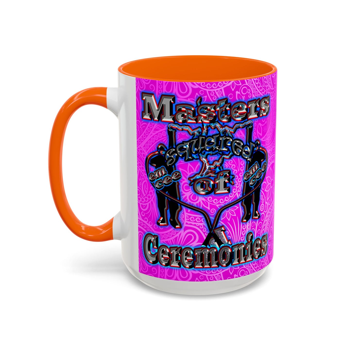 em cee squared - Accent Mug (pink swirl)
