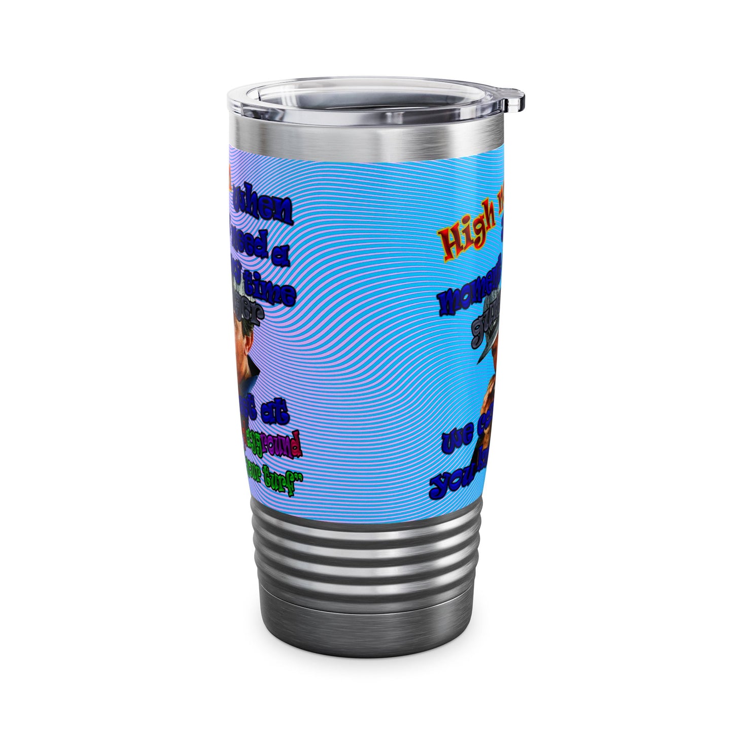 high noon - Ringneck Tumbler, 20oz (light blue-purple wave)