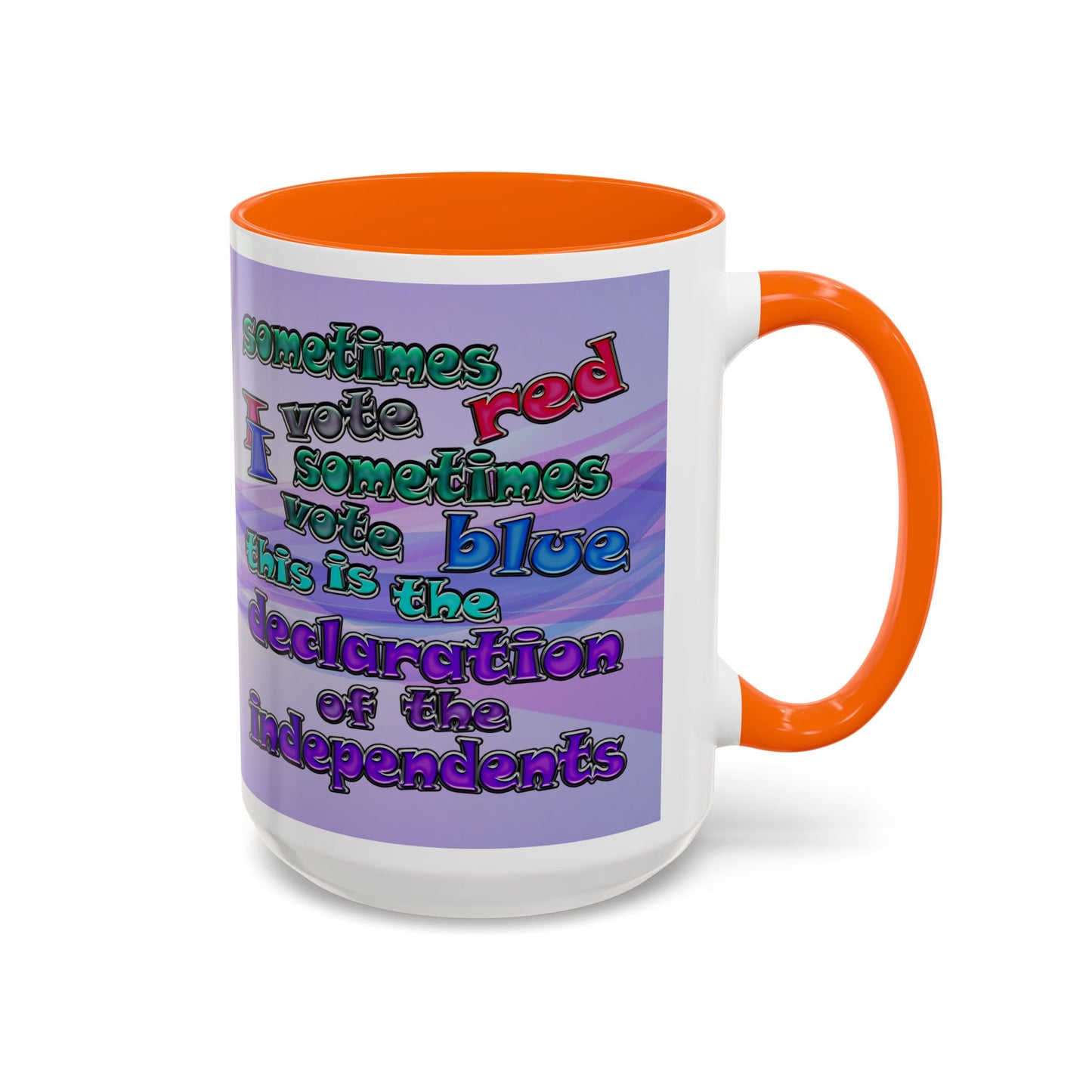 declaration of the independents - Accent Mug (light blue-pink wave)