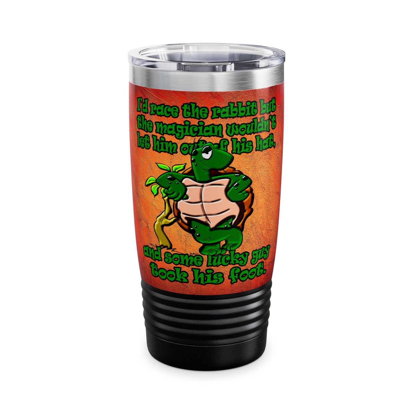 turtle race - Ringneck Tumbler, 20oz (burnt orange)