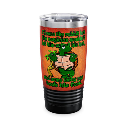 turtle race - Ringneck Tumbler, 20oz (burnt orange)